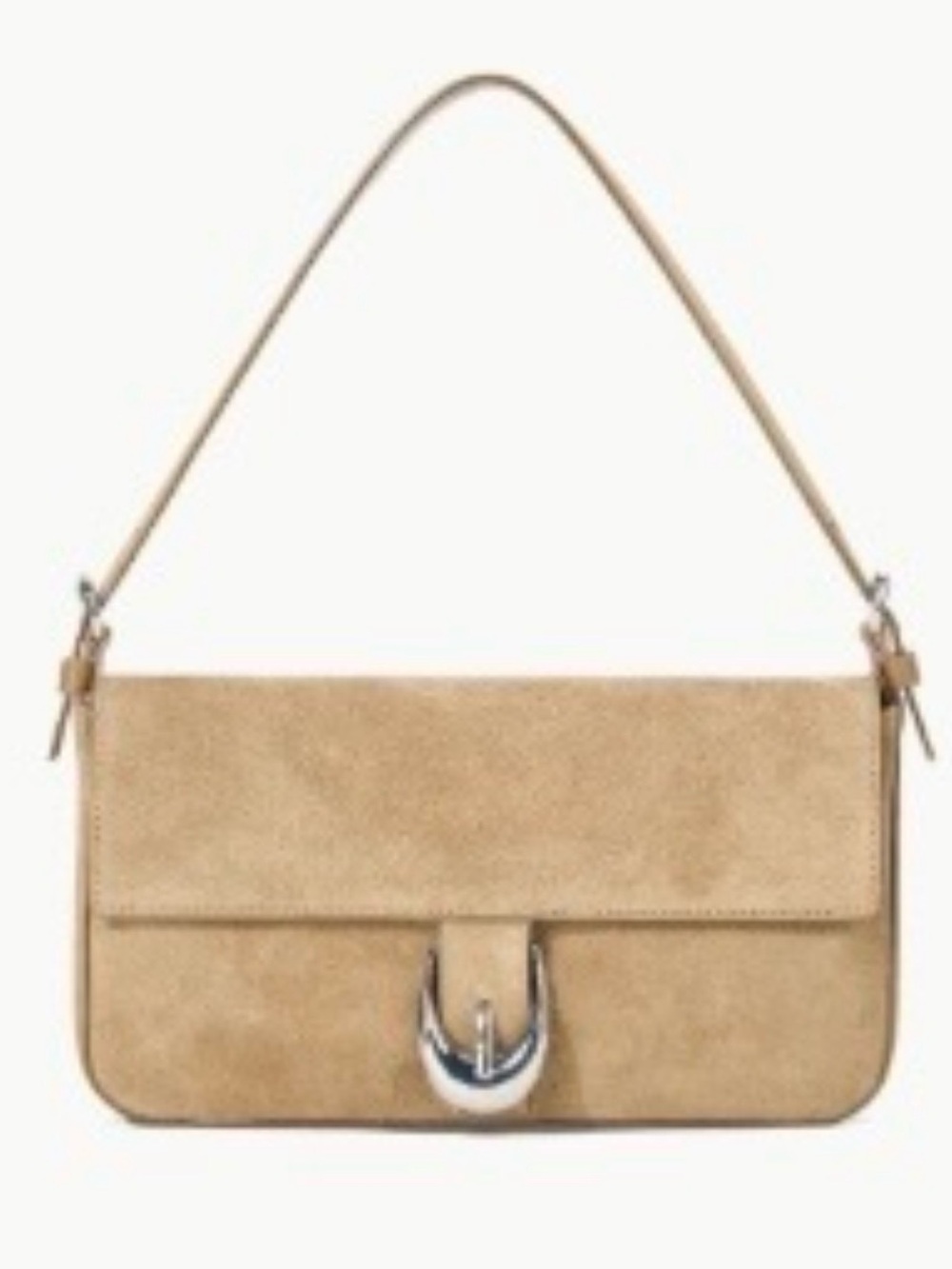 STAUD Harlow Bag in Dune Suede